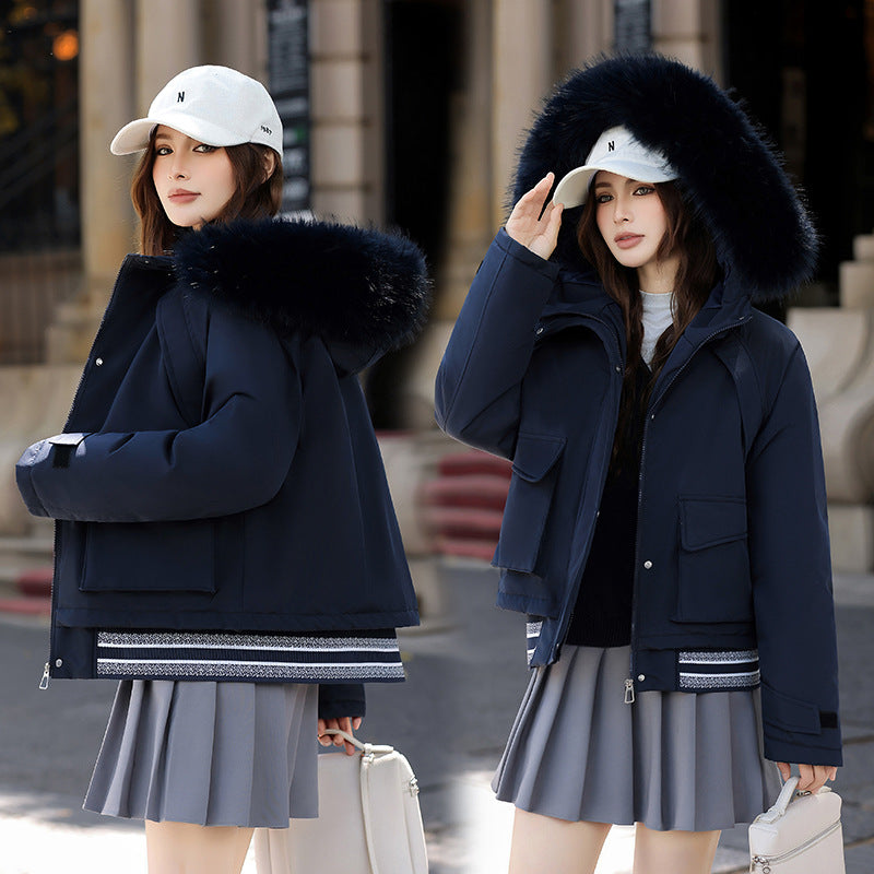 Women's Faux Fur Collar Winter Jacket
