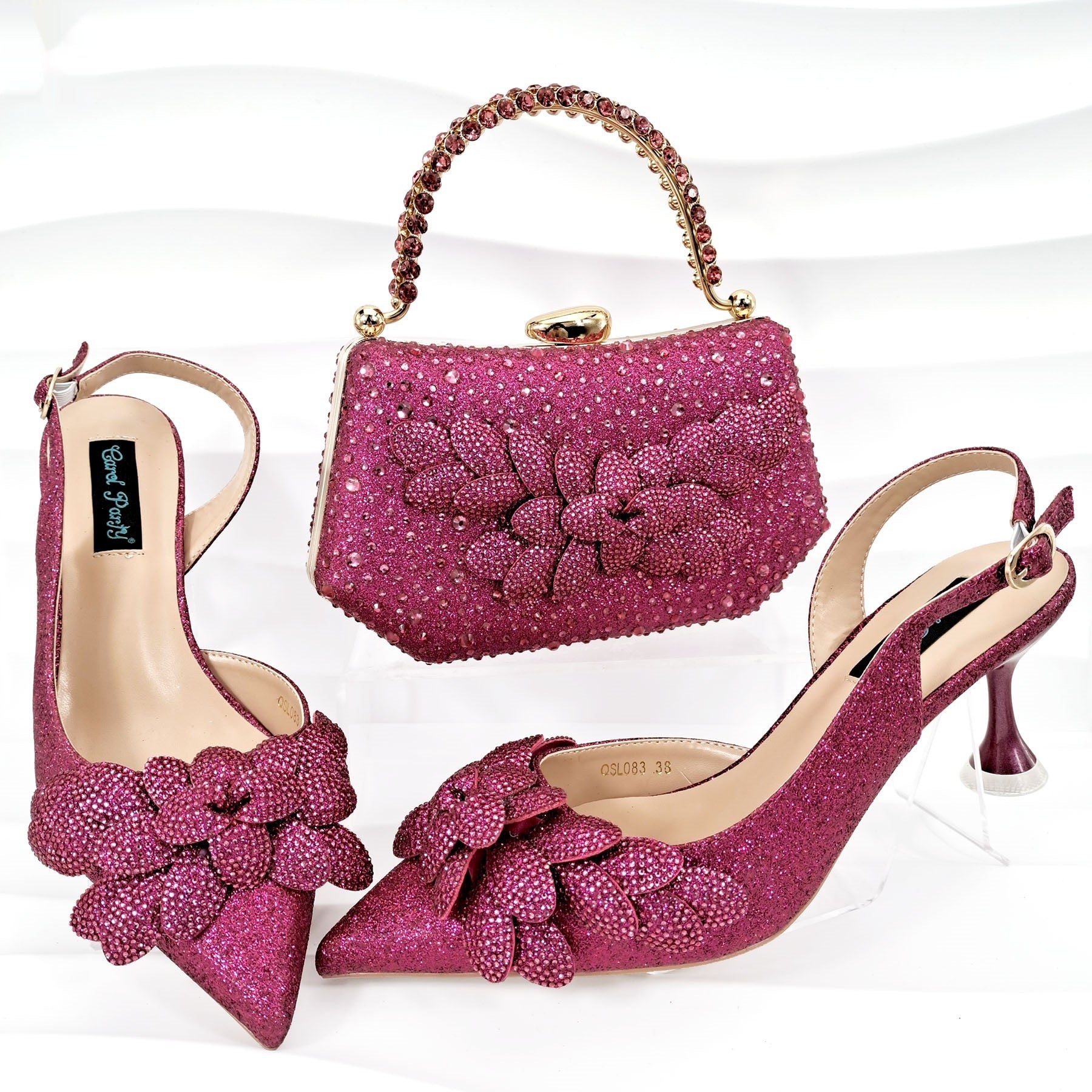 Women's Party Shoes and Bag Set