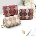 Women's Plaid Zip Coin Purse