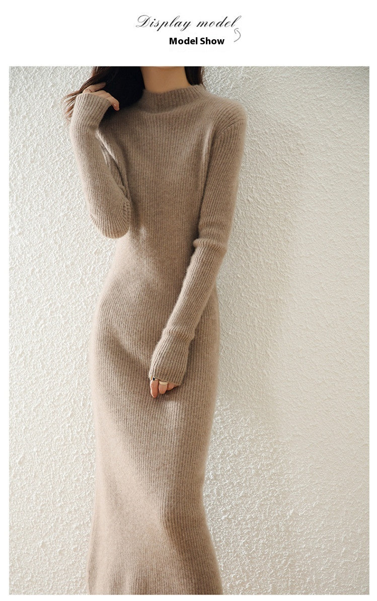 Women's cashmere-blend knitted sheath dress product image 9