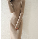 Women's cashmere-blend knitted sheath dress product image 9