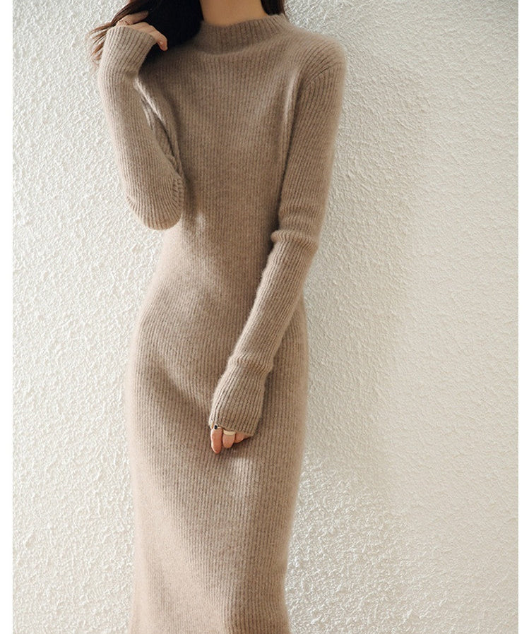 Women's cashmere-blend knitted sheath dress product image 9