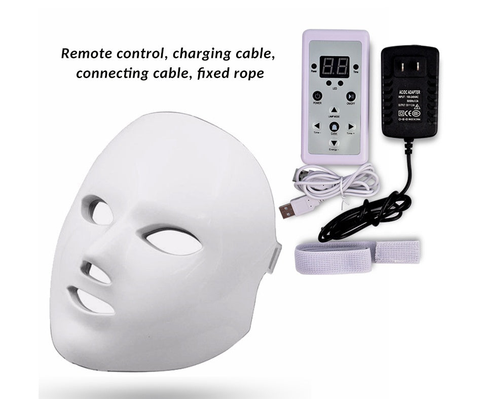 7-Color LED Facial Mask with USB