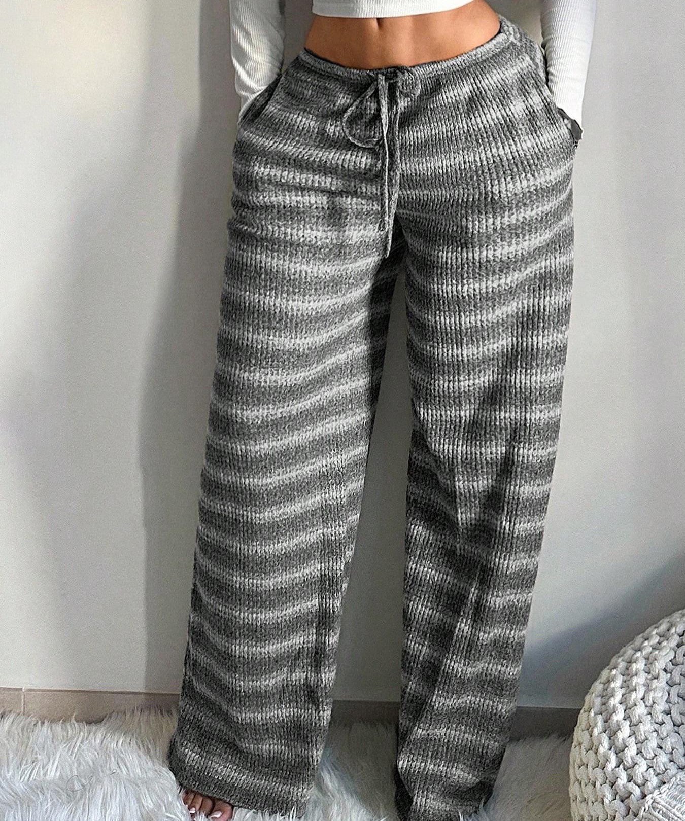 Men's Draped Straight-Leg Trousers