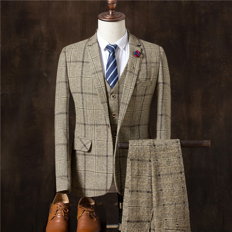 Men's Three-Piece Suit Set