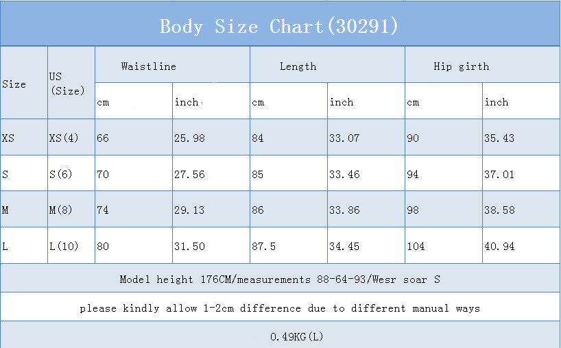 Women's High-Waist Slit Denim Skirt