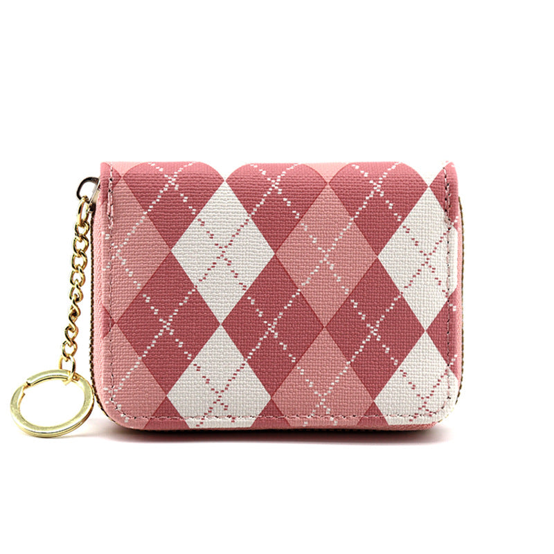 Women's Plaid Zip Coin Purse