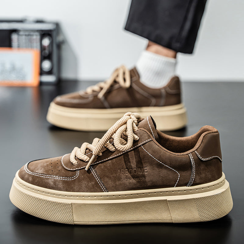 Men's Black Platform Casual Sneakers