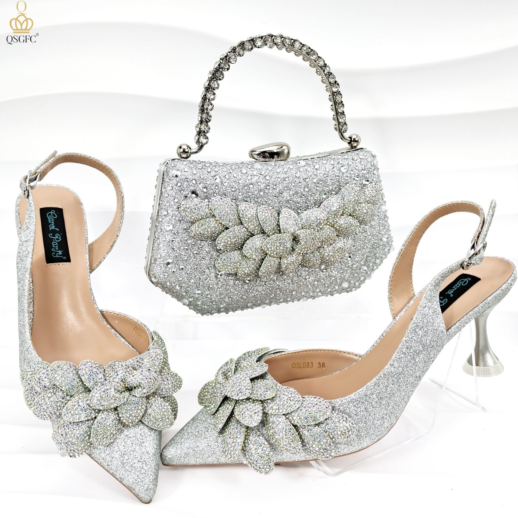 Women's Party Shoes and Bag Set