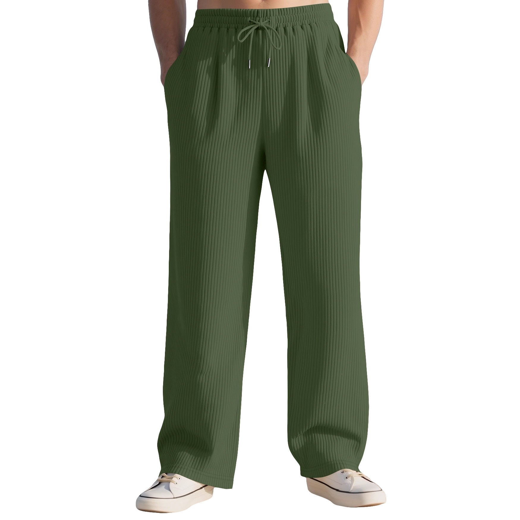 Men's High-Waist Wide-Leg Trousers