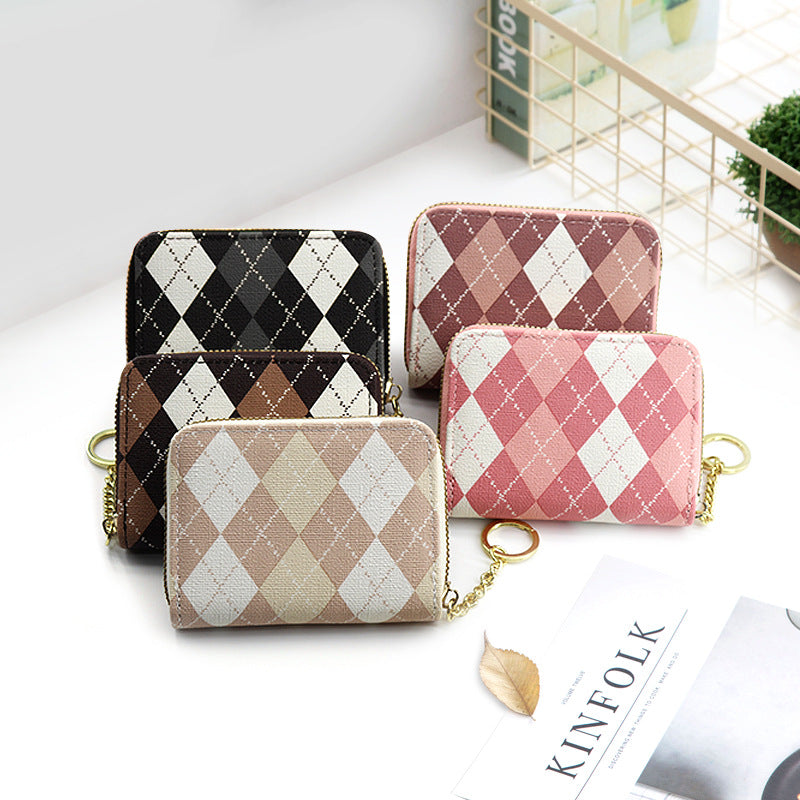 Women's Plaid Zip Coin Purse