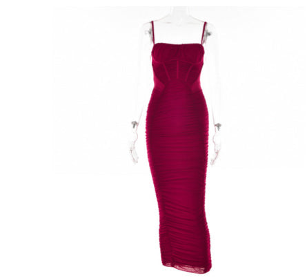 Women's backless pleated dress product image 2