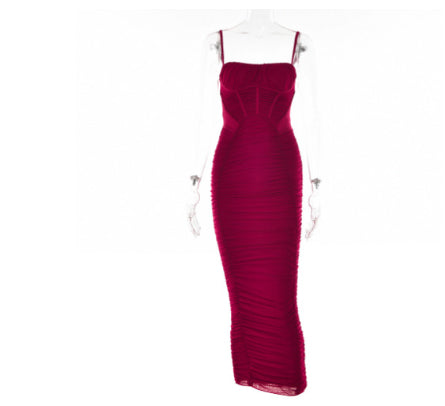 Women's backless pleated dress product image 2