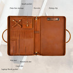 Unisex Full-Grain Leather Briefcase