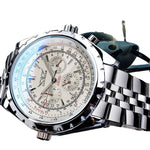 Men's Large-Dial Openwork Mechanical Watch