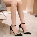Women's Pointed-Toe Buckle Strap Stiletto Pumps