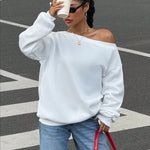 Women's Relaxed Off-Shoulder Pullover Sweater