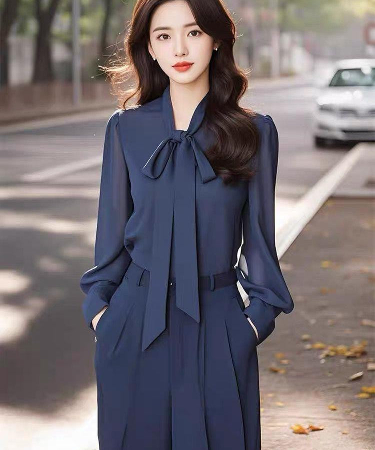 Women's Blue Shirt and Pants Set