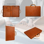 Unisex Full-Grain Leather Briefcase