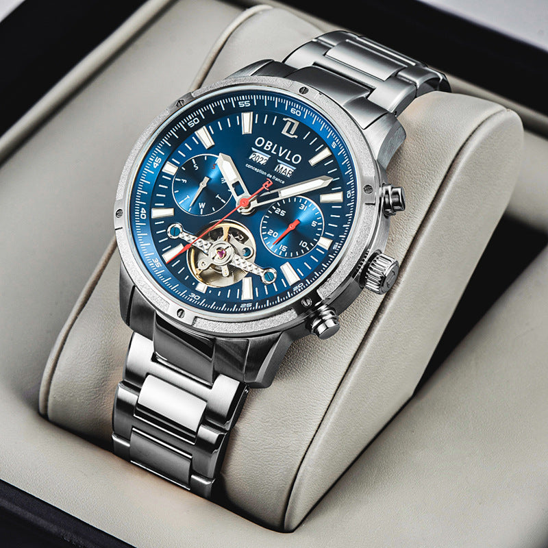 Men's Openwork Multifunction Watch