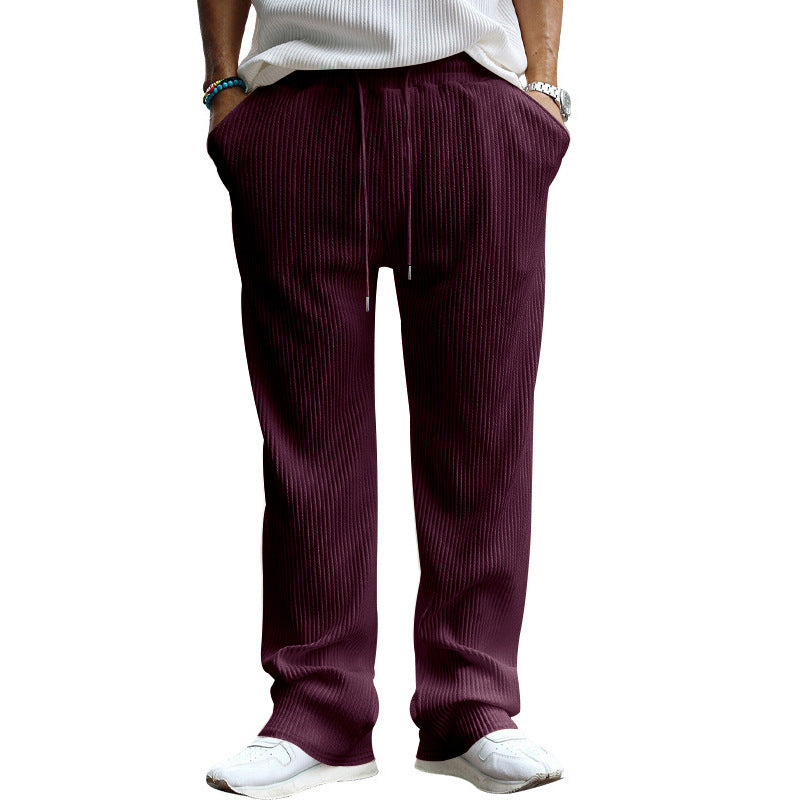 Men's High-Waist Wide-Leg Trousers