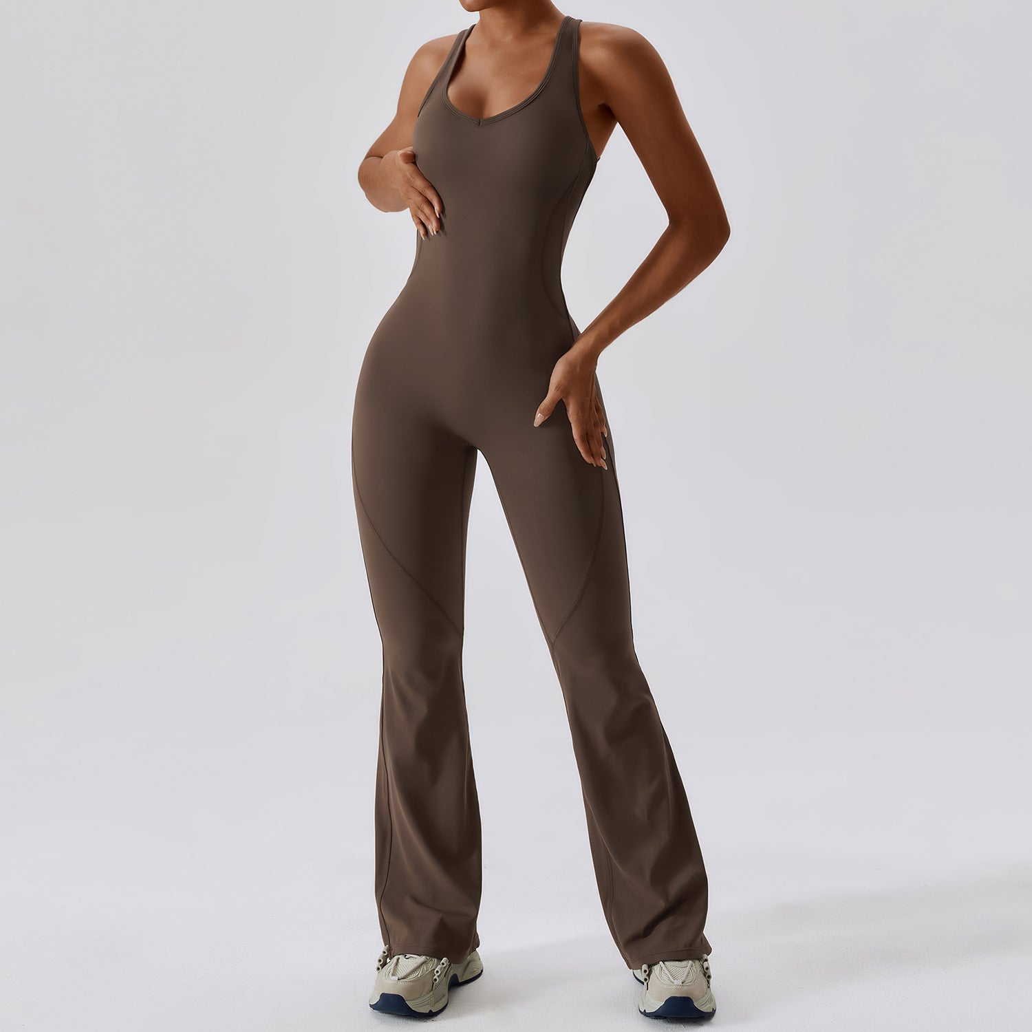 Women's Flared Yoga Jumpsuit
