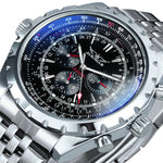 Men's Large-Dial Openwork Mechanical Watch