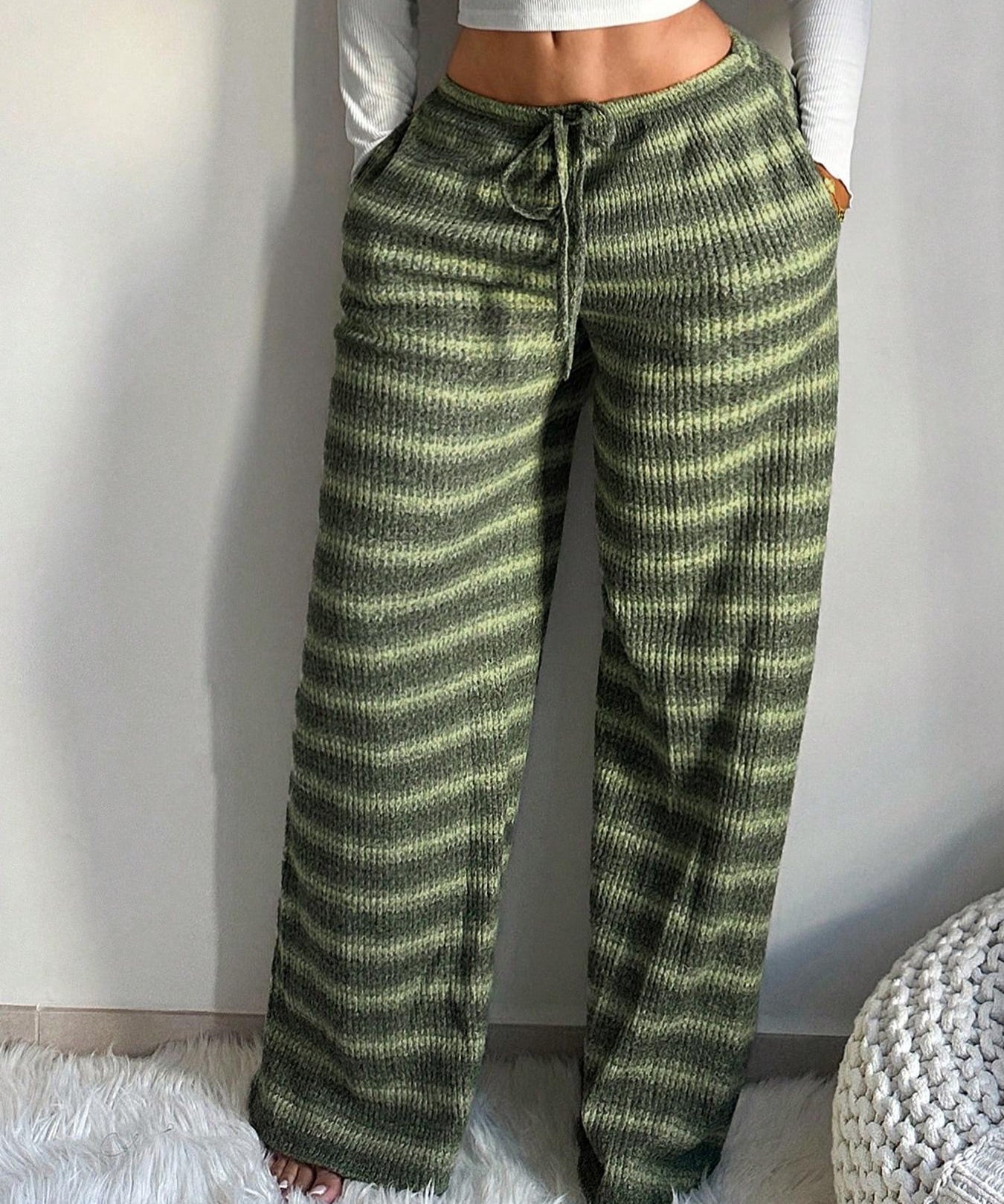 Men's Draped Straight-Leg Trousers