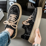 Men's Black Platform Casual Sneakers