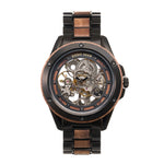 Men's Openwork Wooden Mechanical Watch