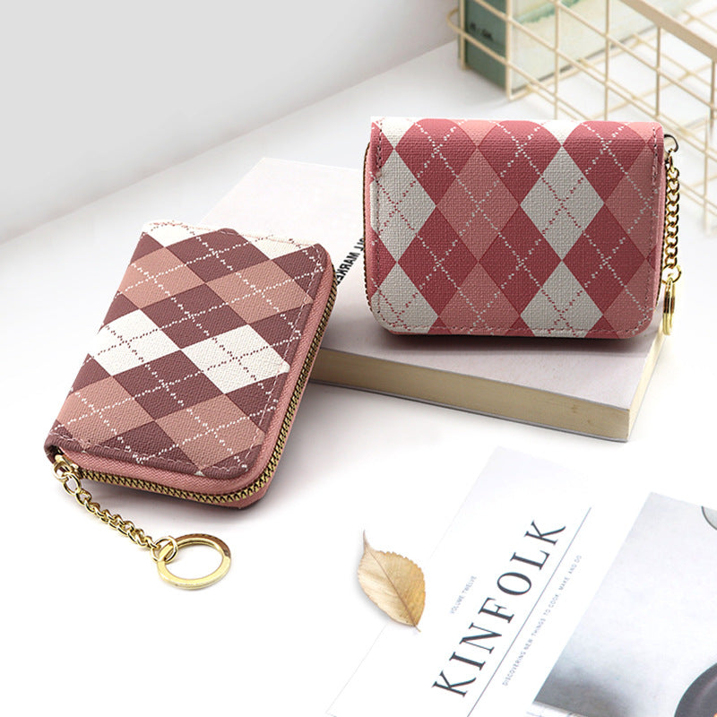 Women's Plaid Zip Coin Purse