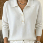 Women's Relaxed Polo Collar Knit Sweater - image 7