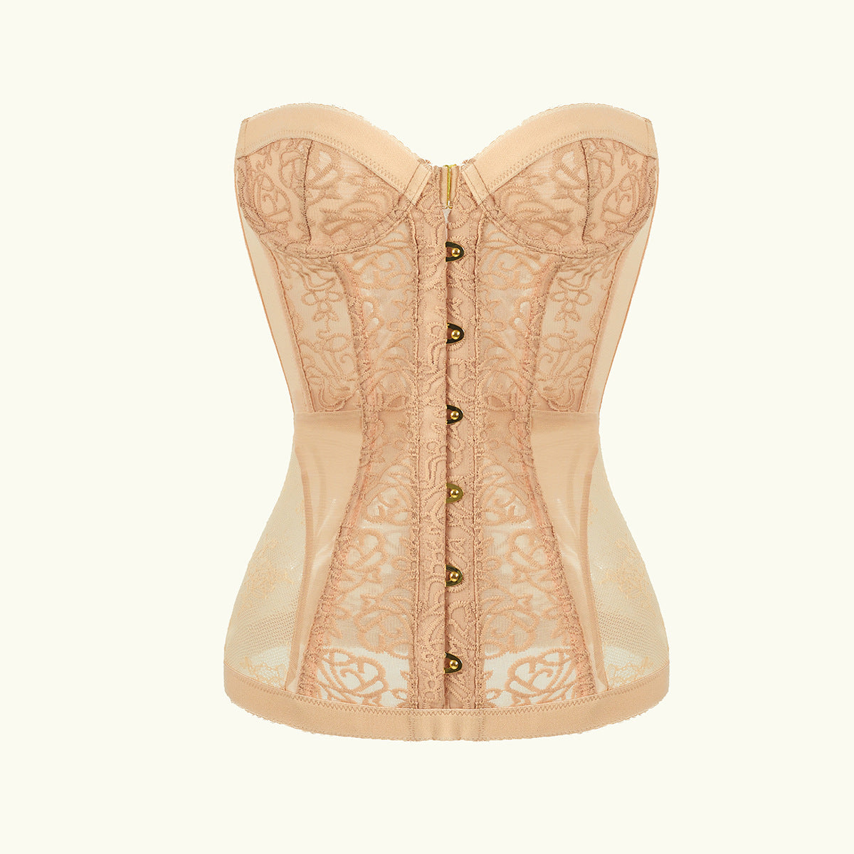 Women's Nude Lace Corset Top