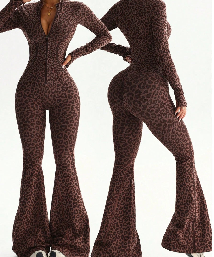 Women's Leopard Print Yoga Set