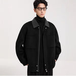 Men's Lamb-Wool Lapel Jacket