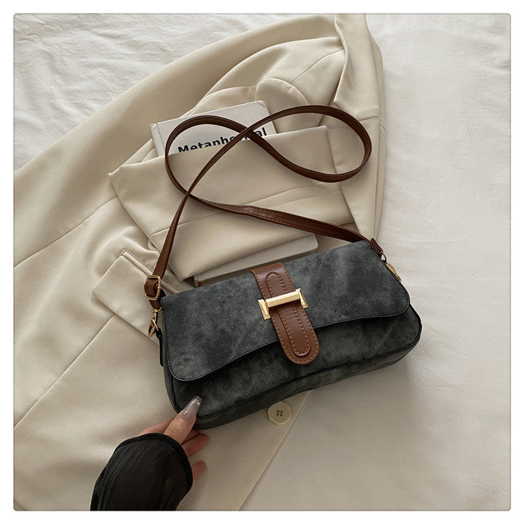 Women's Korean-Style Baguette Shoulder Bag