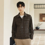 Men's Quilted PU Leather Jacket
