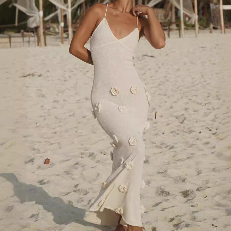 Women's long knitted slip dress product image 3