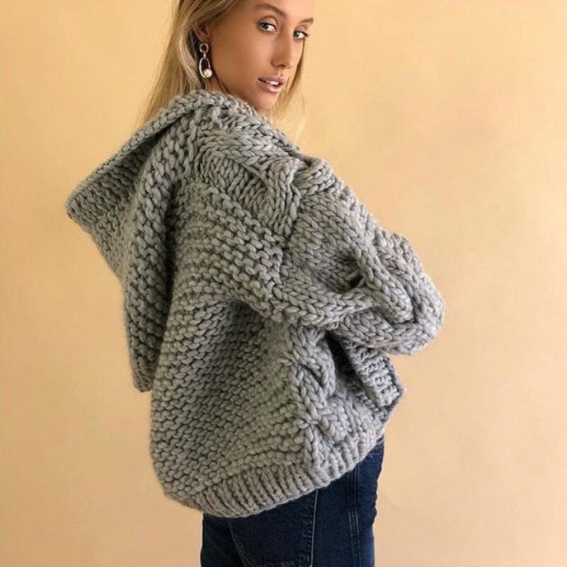 Women's hand-knitted wool sweater product image 1