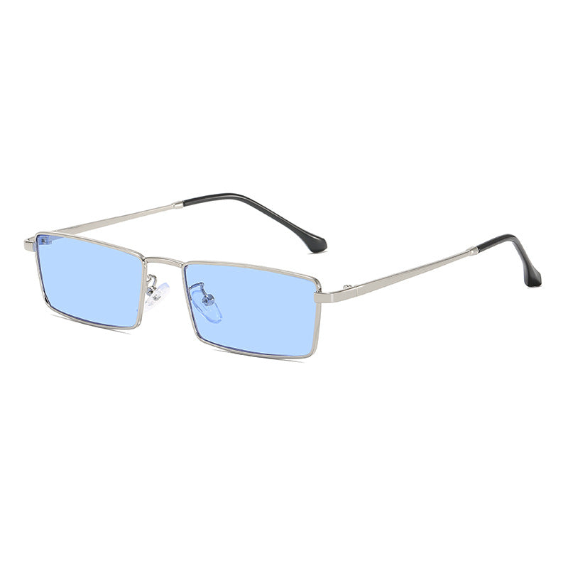 Retro Metal-Frame Square Sunglasses