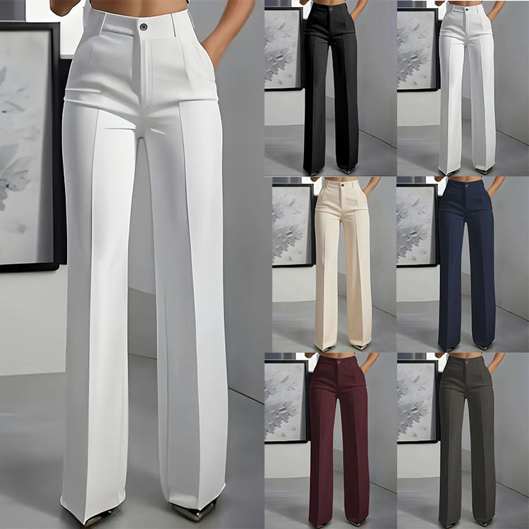 Women's High-Waist Draped Trousers