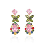 Pink Zircon Necklace and Earrings Set