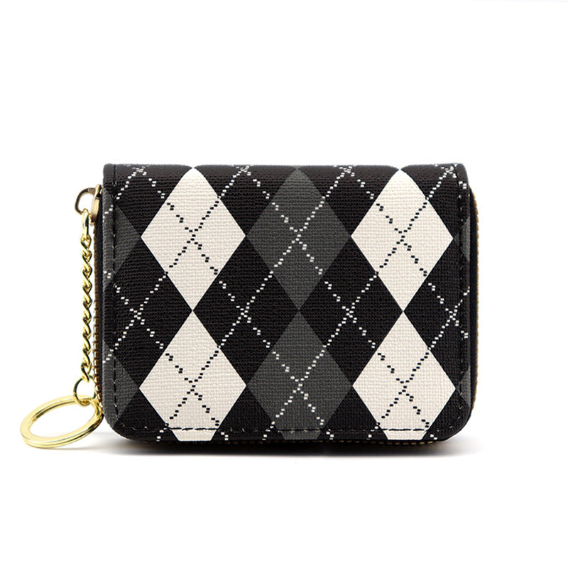 Women's Plaid Zip Coin Purse