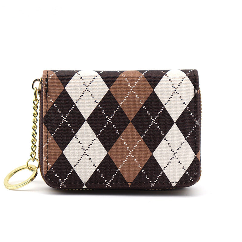 Women's Plaid Zip Coin Purse
