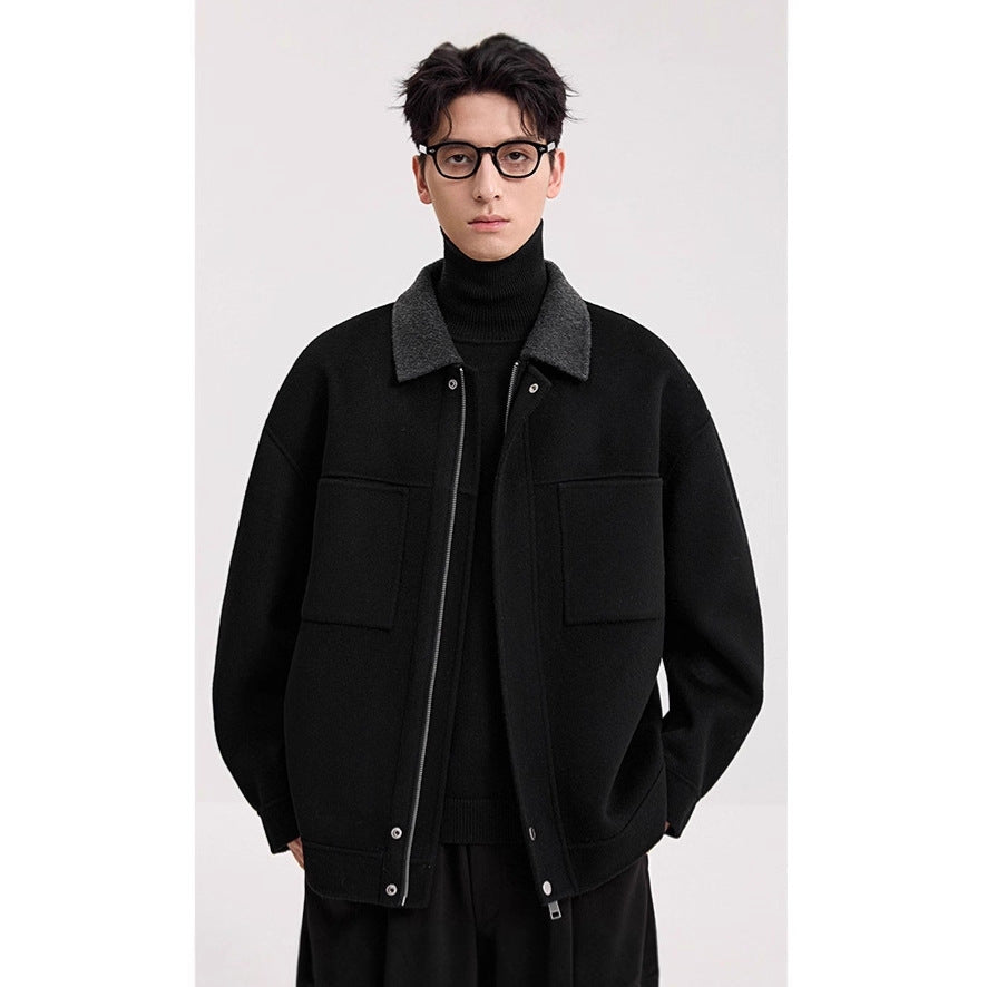 Men's Lamb-Wool Lapel Jacket