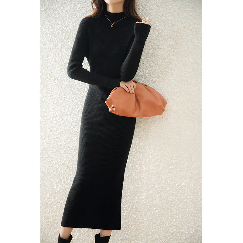 Women's cashmere-blend knitted sheath dress product image 4