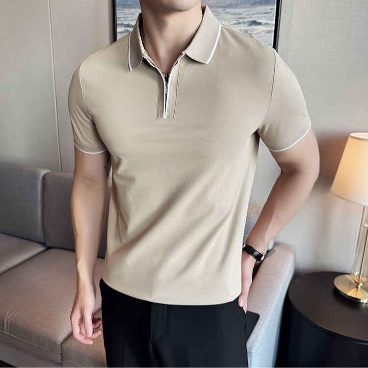 Men's Cotton-Blend Short-Sleeve Polo Shirt