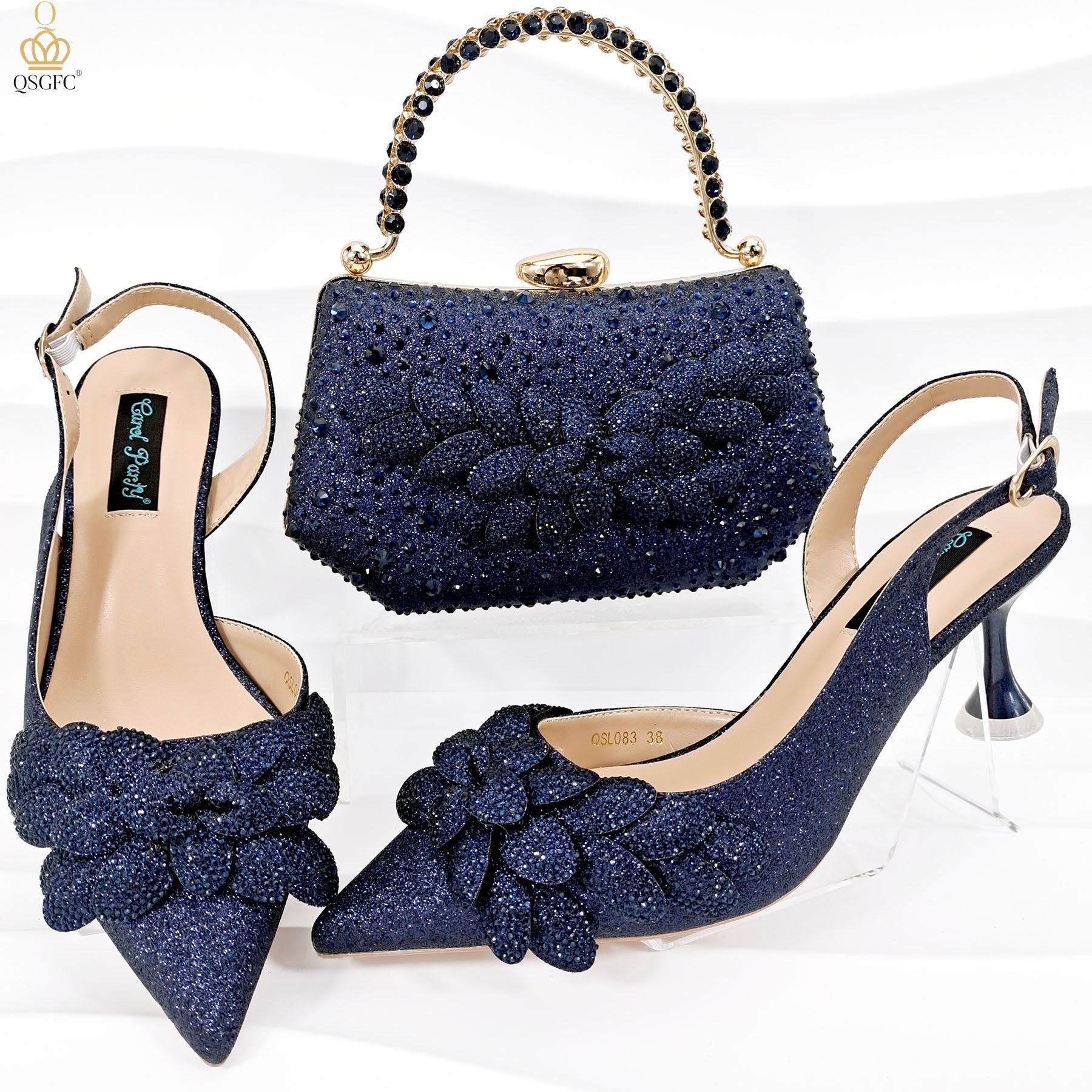 Women's Party Shoes and Bag Set