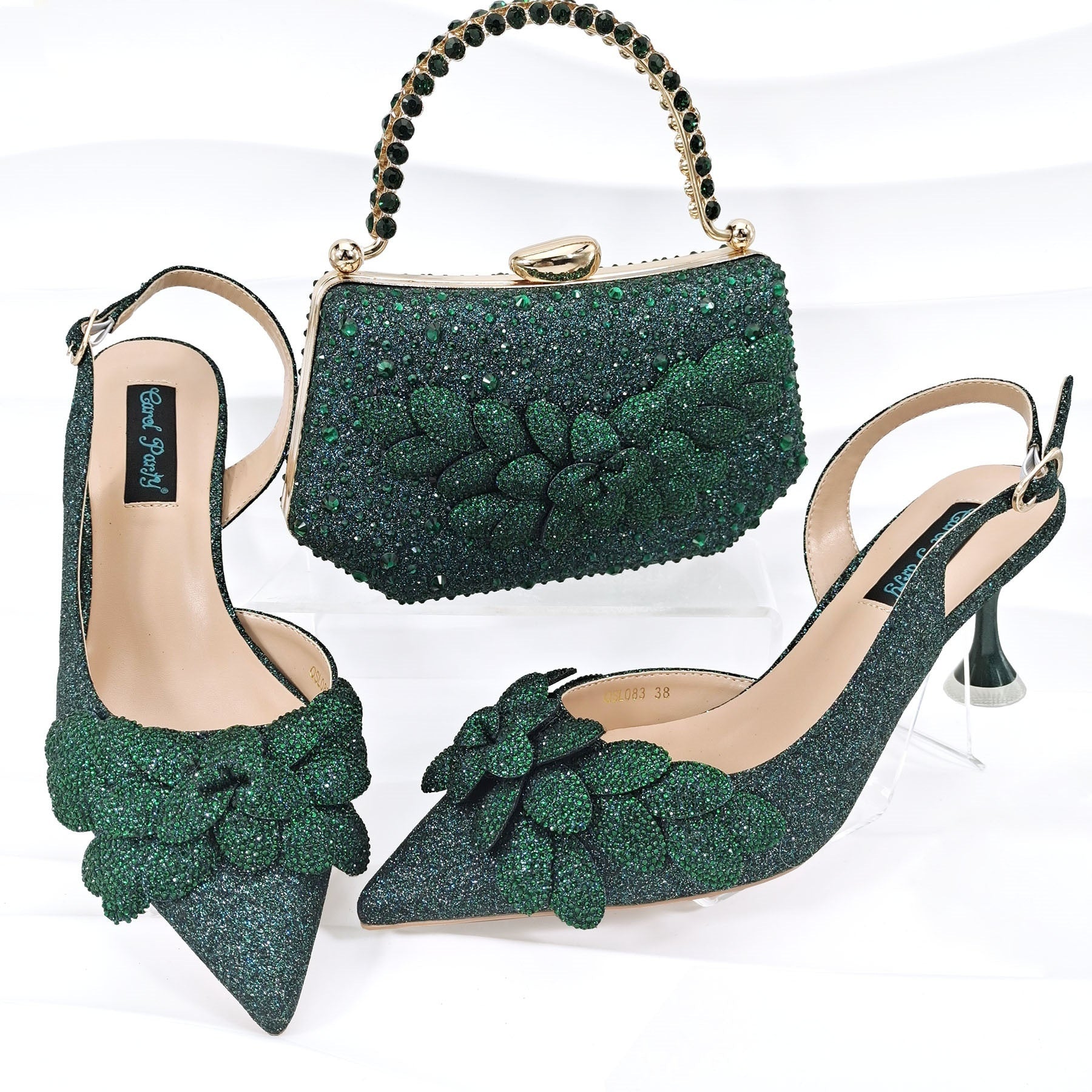 Women's Party Shoes and Bag Set