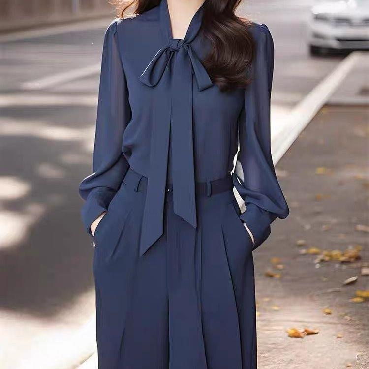 Women's Blue Shirt and Pants Set